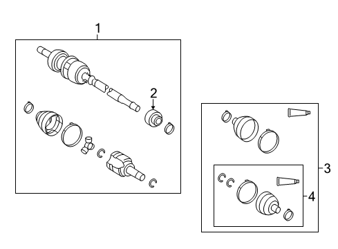 2012 Toyota Matrix Drive Axles - Front Diagram 1 - Thumbnail
