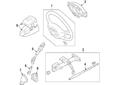 2005 Scion tC Steering Wheel Diagram for 45100-21091-B0