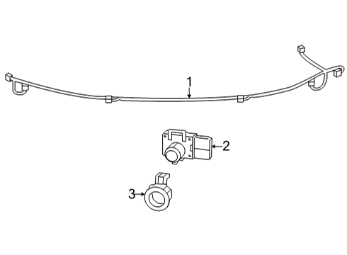Retainer, Ultrasonic Sensor, Front Corner, Rear Center Diagram for 89348-33400