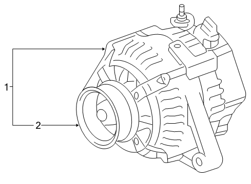 2012 Toyota Corolla Alternator Diagram for 27060-37081