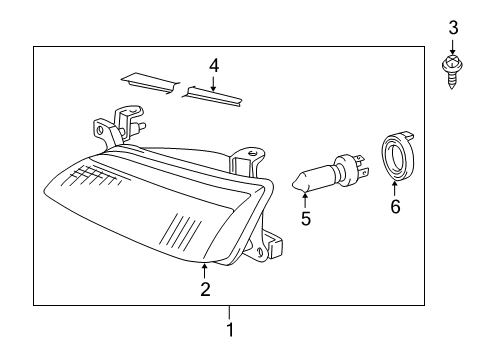 1997 Toyota Camry Bulbs Diagram