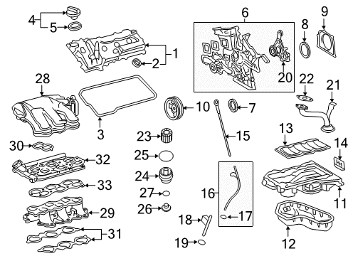 2015 Toyota Highlander Engine Parts & Mounts, Timing, Lubrication System Diagram 2 - Thumbnail