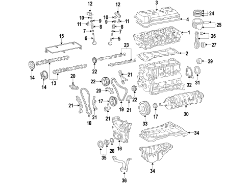 2010 Toyota 4Runner Engine Parts & Mounts, Timing, Lubrication System Diagram 2 - Thumbnail