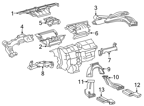 2021 Toyota Prius AWD-e Ducts Diagram