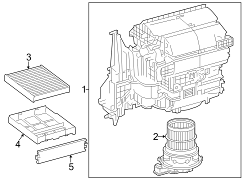 2023 Toyota Prius AWD-e Blower Motor & Fan Diagram