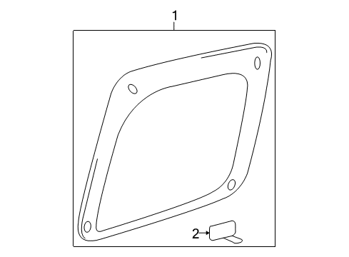 2012 Toyota Tacoma Rear Door - Glass & Hardware Diagram 1 - Thumbnail