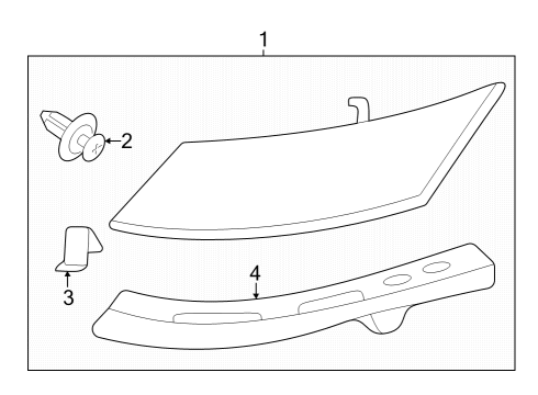 2022 Toyota Corolla Cross Exterior Trim - Pillars Diagram