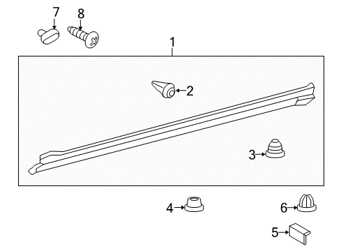 2020 Toyota 4Runner Exterior Trim - Pillars, Rocker & Floor Diagram 2 - Thumbnail