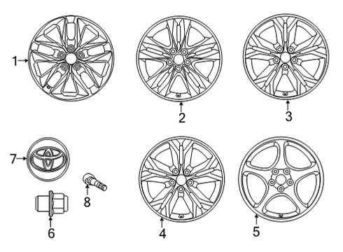 2022 Toyota Sienna Wheels Diagram