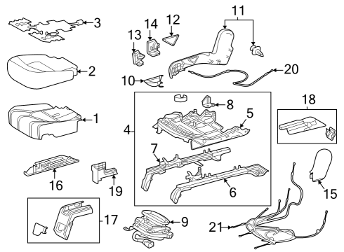 2024 Toyota Grand Highlander Second Row Seats Diagram 8 - Thumbnail