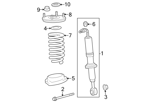 2024 Toyota Sequoia Struts & Components - Front  Diagram 1 - Thumbnail