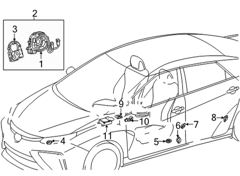 2017 Toyota Mirai Clockspring Diagram for 84307-62020