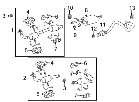 2017 Toyota Tundra Exhaust Components Diagram 1 - Thumbnail