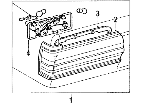 1986 Toyota Cressida Tail Lamps Diagram