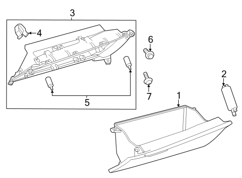 2023 Toyota Prius AWD-e Glove Box Diagram