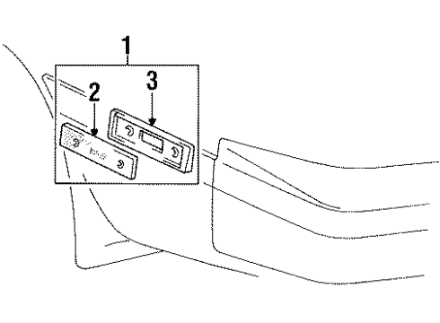 1987 Toyota Celica Side Marker Lamp, Passenger Side Diagram for 81750-20080