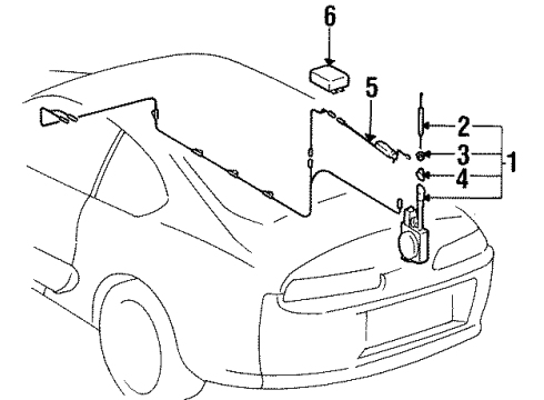 1997 Toyota Supra Antenna & Radio Diagram
