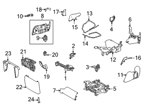 2023 Toyota Sienna Second Row Seats Diagram 10 - Thumbnail