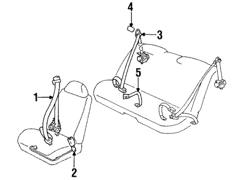 1998 Toyota Celica Seat Belt Diagram