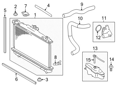 2017 Toyota Camry Radiator & Components Diagram 2 - Thumbnail