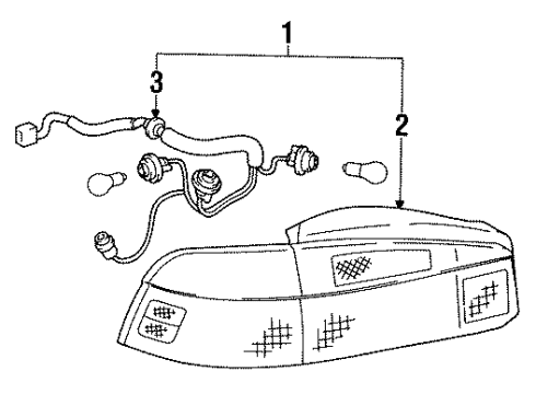 1995 Toyota Paseo Tail Lamps Diagram