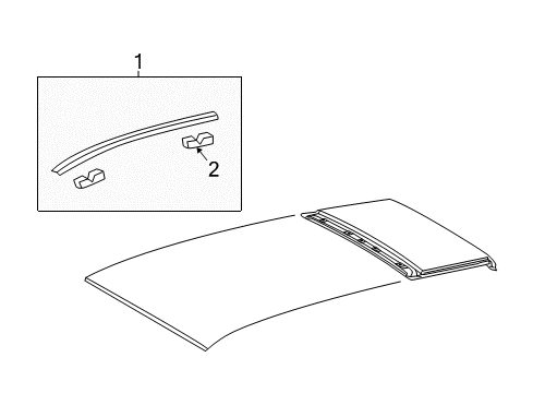 2012 Toyota Venza Exterior Trim - Roof Diagram 1 - Thumbnail