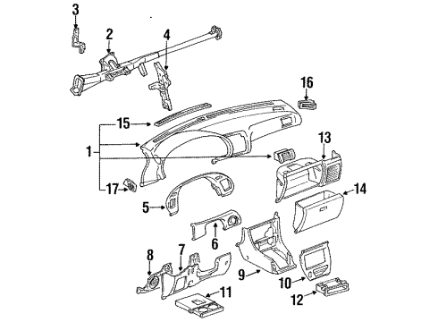 1993 Toyota Celica Instrument Panel Diagram