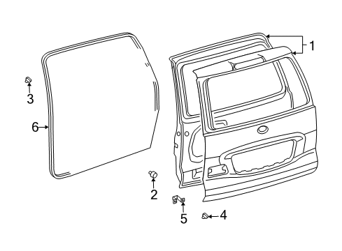 Cushion, Back Door Stopper Diagram for 67272-60040
