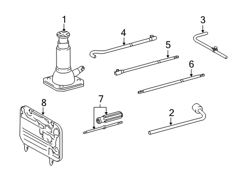 Extension Sub-Assembly, Jack Handle Diagram for 09114-35040