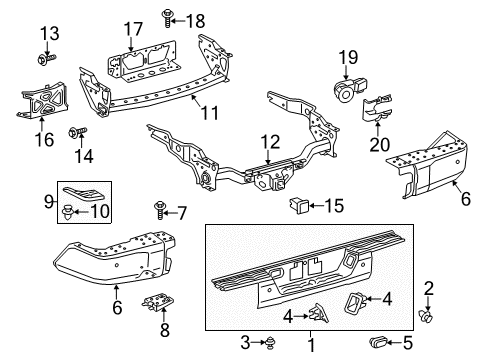 2016 Toyota Tundra End Cap, Passenger Side Diagram for 52151-0C110