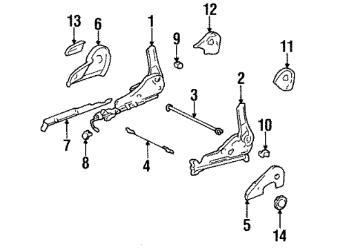 1999 Toyota Avalon Tracks & Components Diagram 1 - Thumbnail