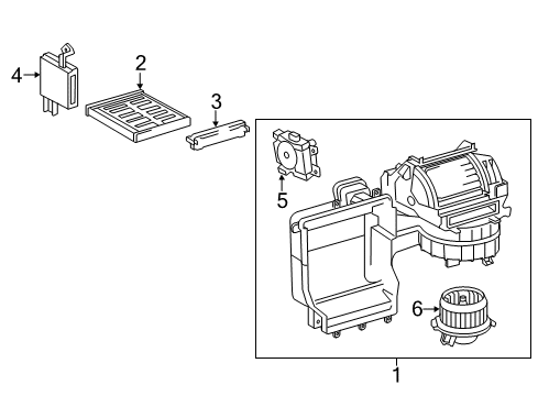 2010 Toyota Camry HVAC Case Diagram 1 - Thumbnail
