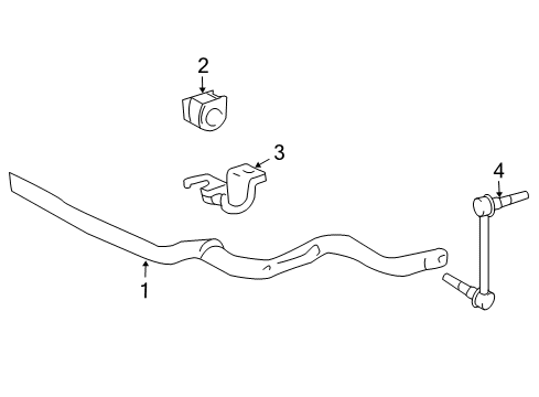 2013 Toyota FJ Cruiser Stabilizer Bar & Components - Front Diagram
