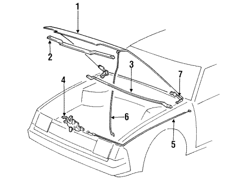 1984 Toyota Celica Lock Diagram for 53510-14170