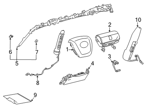 2022 Toyota Sienna Rear Sensor Diagram for 89831-08120