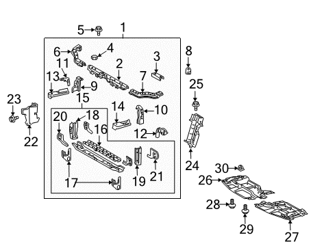2009 Scion tC Radiator Support Diagram