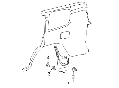 2017 Toyota Land Cruiser Exterior Trim - Quarter Panel Diagram