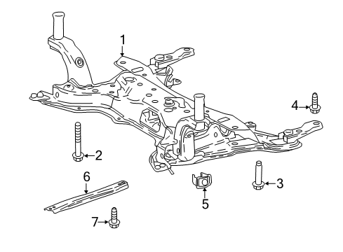 2018 Toyota C-HR Suspension Mounting - Front Diagram