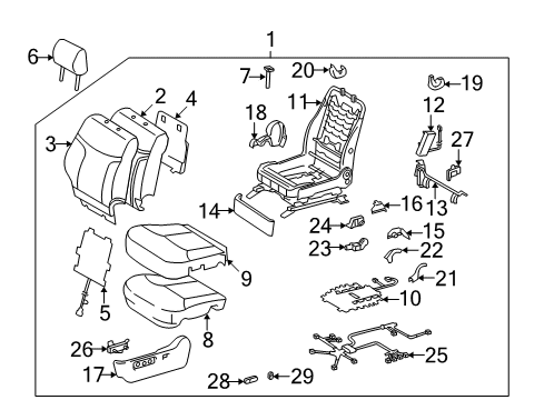Protector, Seat Slide Position Sensor Diagram for 72277-33020