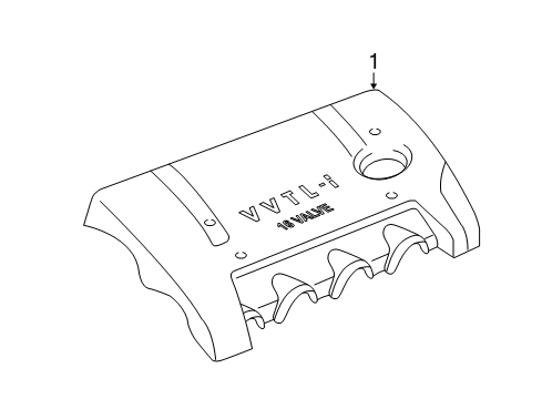 2004 Toyota Matrix Engine Appearance Cover Diagram 1 - Thumbnail