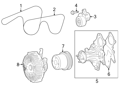 2024 Toyota Sequoia Belts & Pulleys Diagram