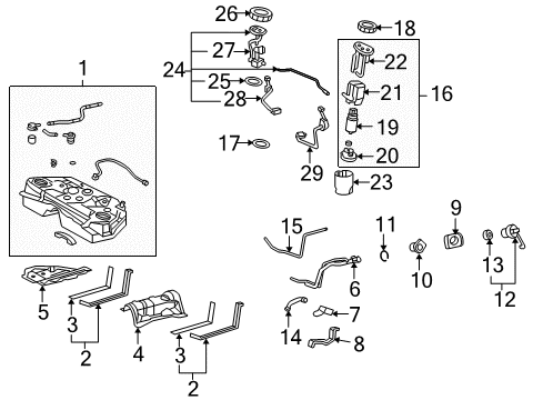 Gasket, Fuel Tank Cap Diagram for 77316-33020