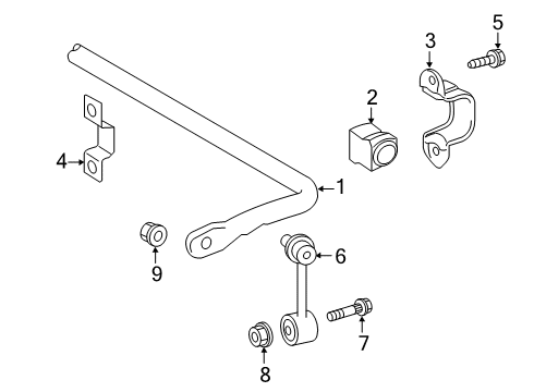 2023 Toyota RAV4 Stabilizer Bar & Components - Rear Diagram 2 - Thumbnail