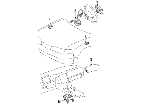 1993 Toyota Corolla Air Bag Components Diagram