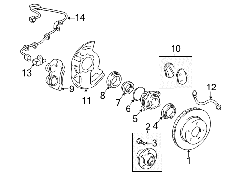 2023 Toyota 4Runner Brake Components Diagram 1 - Thumbnail