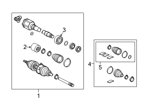 Shaft Assembly, Front Drive, Driver Side Diagram for 43420-0E030