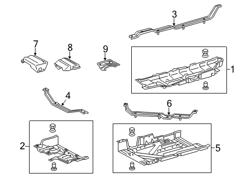 2017 Toyota Highlander Exterior Trim - Pillars, Rocker & Floor Diagram