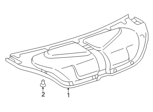 2004 Toyota Solara Interior Trim - Trunk Lid Diagram