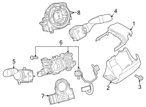 2024 Toyota Grand Highlander Angle Sensor Diagram for 8924B-0E040