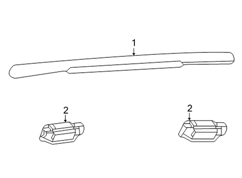 2022 Toyota Mirai Exterior Trim - Roof Diagram
